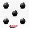 Service Caster 2'' Floor Safe Black Hooded Twin Wheel Caster Top Plate, 5PK SCC-TP02S50D-NYU-FB-5 - alternate 4